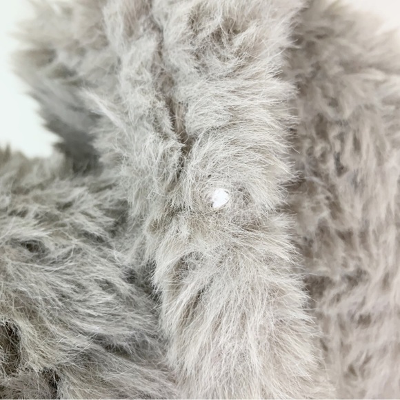 BUBISH LUXE Long Faux Fur Grey Coat Jacket US L - Picture 10 of 14